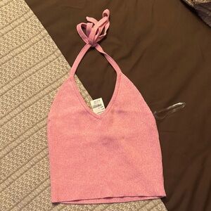 Tilly's Pink Halter Tank Top